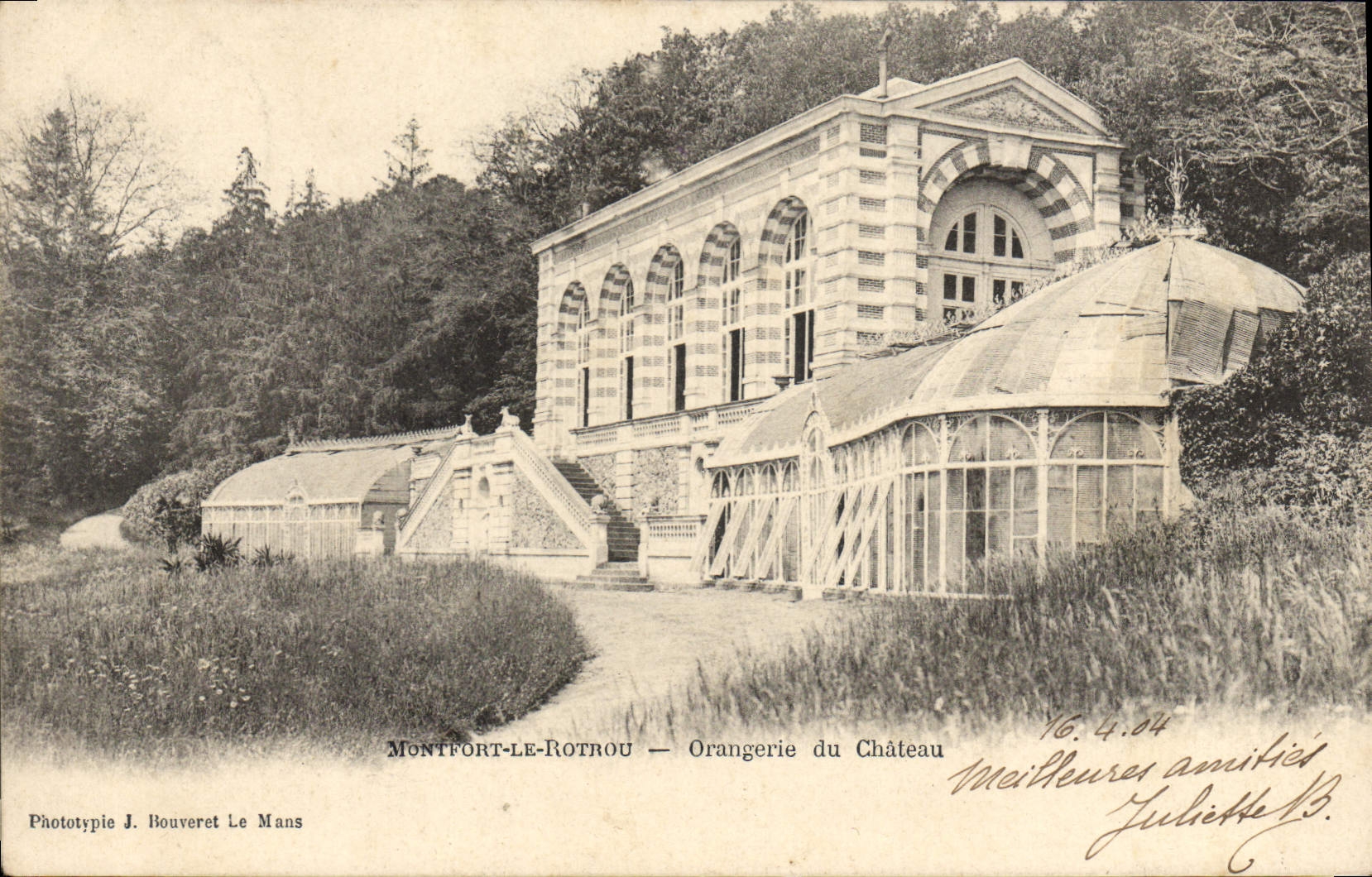 Montfort-le-Rotrou — Orangerie du Château — Phototypie J. Bouveret Le Mans