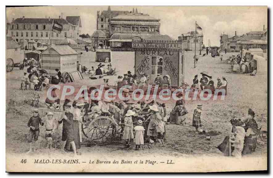 Malo-les-Bains — Le Bureau des Bains et la Plage — LL. n°46