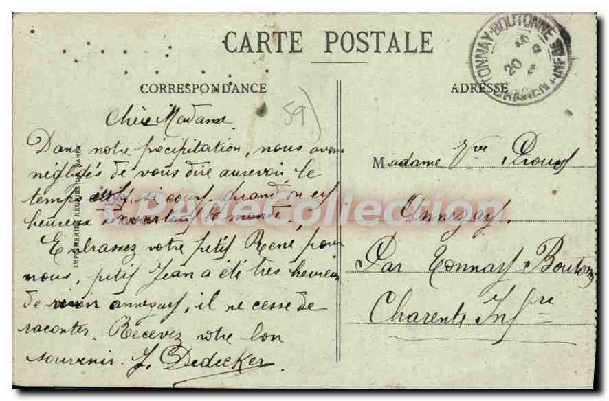 Malo-les-Bains - La Place Turenne — éditeur anonyme, n° 84 — Rückseite