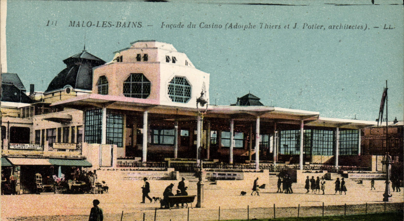 Malo-les-Bains — Façade du Casino (Adolphe Thiers et J. Potier, architectes) — LL.