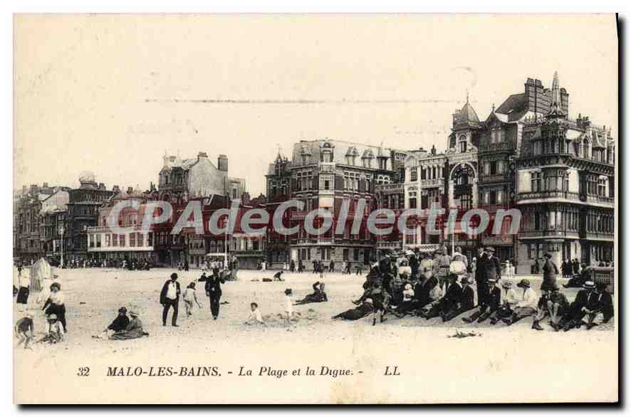 Malo-les-Bains - La Plage et la Digue - LL