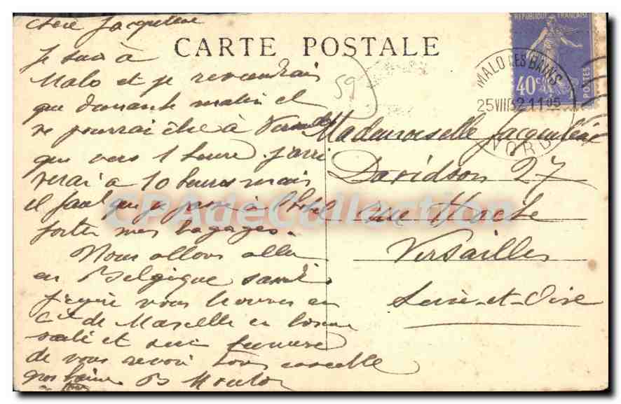 MALO-LES-BAINS — La Plage et les Villas — Édition Ladouce Tabacs, n°124 — Rückseite