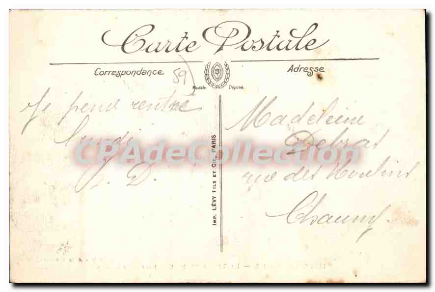 MALO-LES-BAINS — LA TERRASSE DU CASINO ET LA DIGUE — Imp. LÉVY FILS ET CIE, PARIS — Rückseite