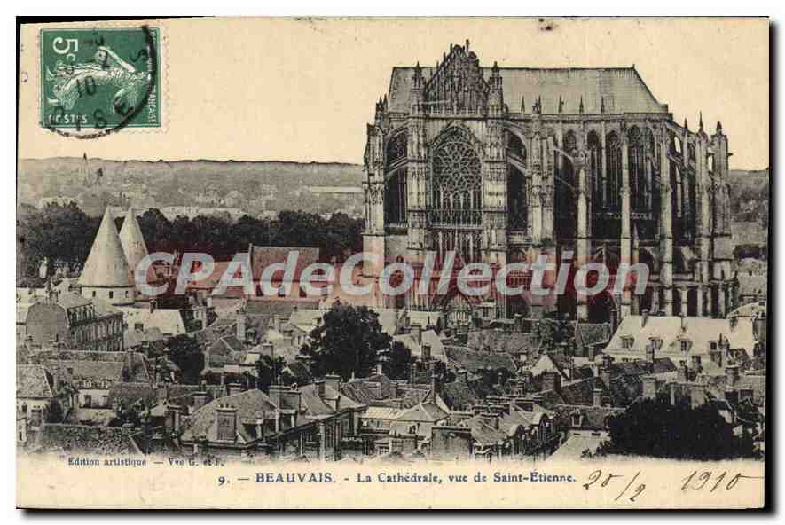 CPA Vieux Beauvais la Cathedrale vue de St Etienne 
