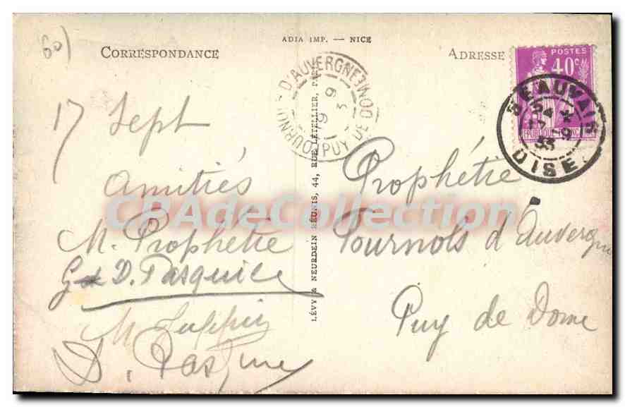 Beauvais — La Place Jeanne Hachette et la Cathédrale — LL — Verso