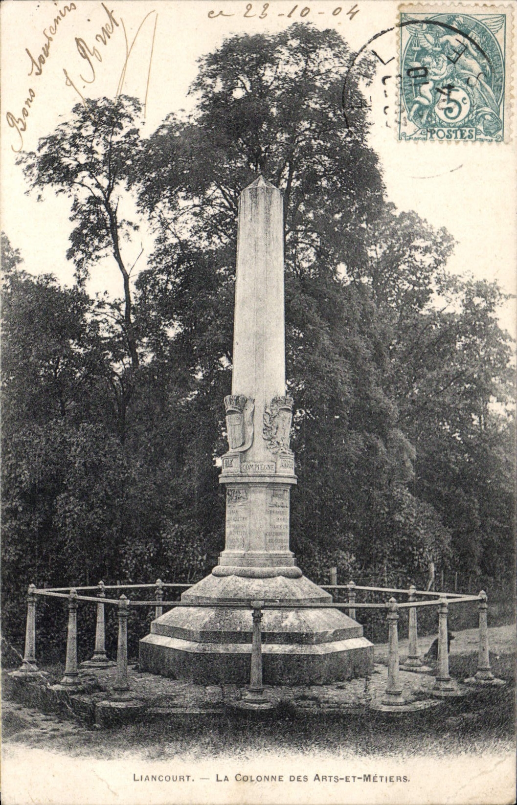 Liancourt — La Colonne des Arts-et-Métiers — éditeur J. P. G. (ou J. P. G. & Cie) n° 66