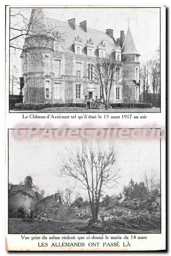 CPA Les Allemands Ont Passe La château d'avricourt