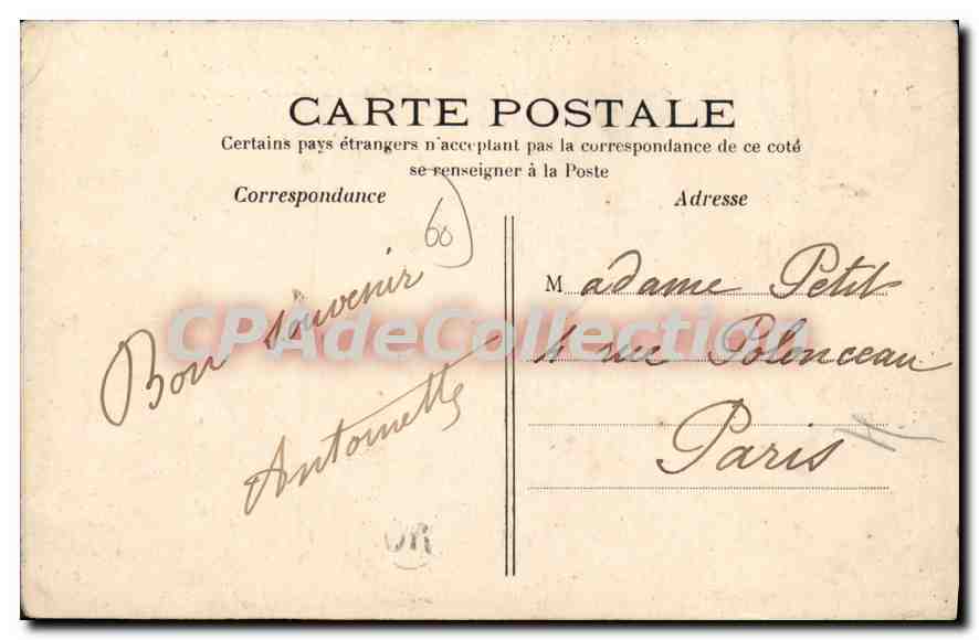 CPA Environs de Magny en Vexin S et O Parnes Oise Le Chateau d'Alincourt  — Rückseite