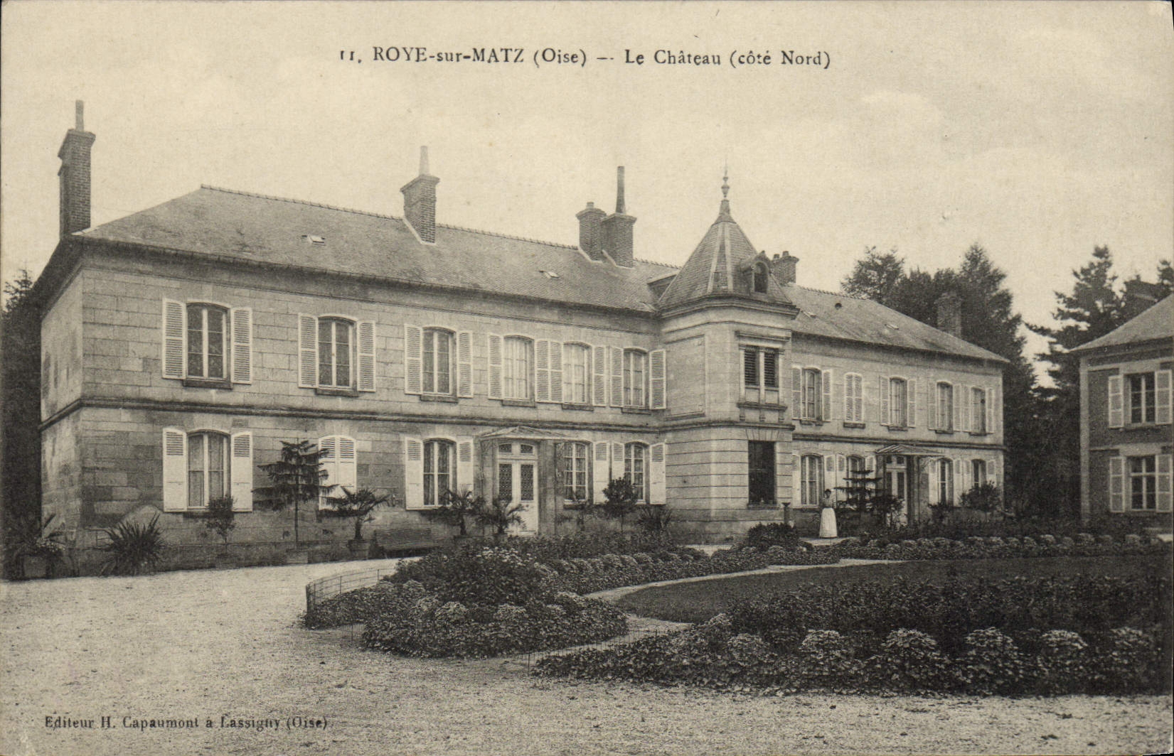 CPA Roye sur Matz Oise Le Chateau Cote Nord 