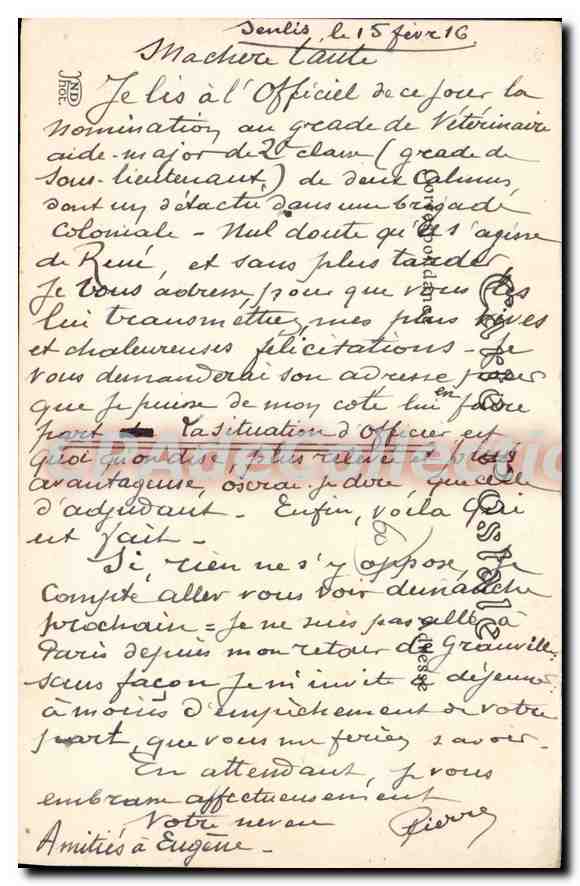 CPA Vise Paris Tombe de M Odent maire de Senlis  — Rückseite