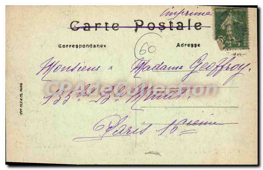 Crèveceur-le-Grand (Oise) — Le Château (état actuel) — Edi!. Debray-Bôleze, Crèveceur-le-Grand — Rückseite
