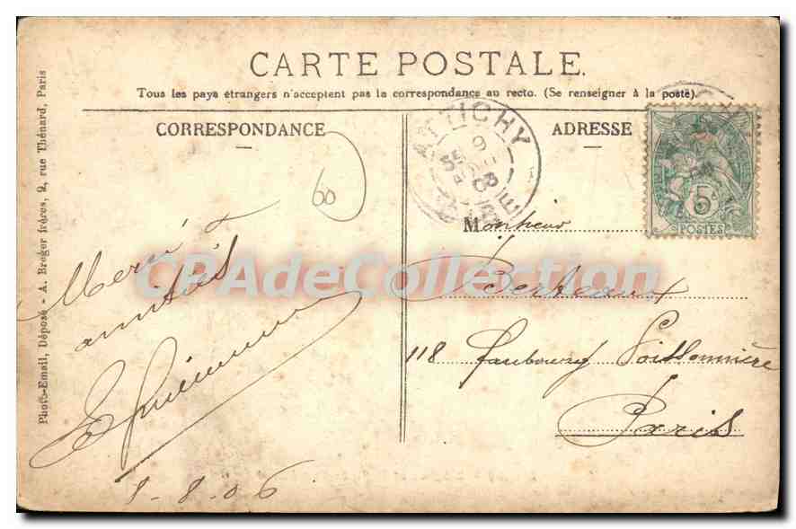 Attichy — L'Église et la Place St-Médard — Collection A. Boulanger — Rückseite