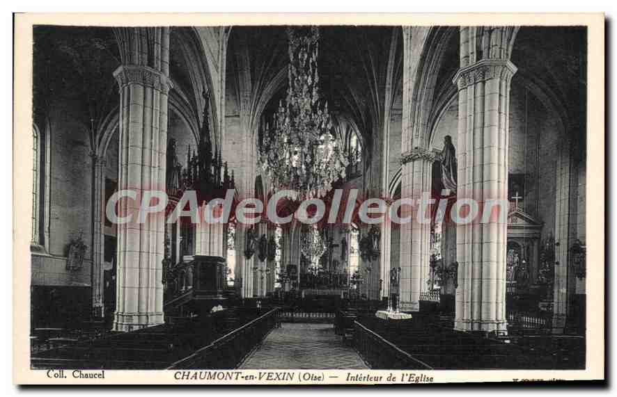Chaumont-en-Vexin — Intérieur de l'Église — Coll. Chauceel