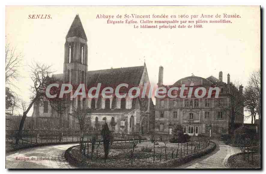 CPA Abbaye de st Vincent fondee en 1060 par Anne de Russie Elegante Eglise cloitre remarquable par s