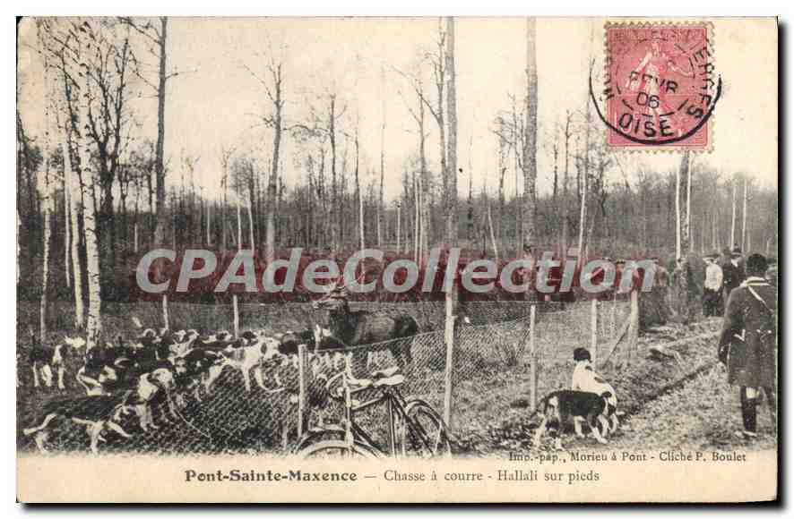 CPA Pont Sainte Maxence Chasse a courre Hallali sur pieds 