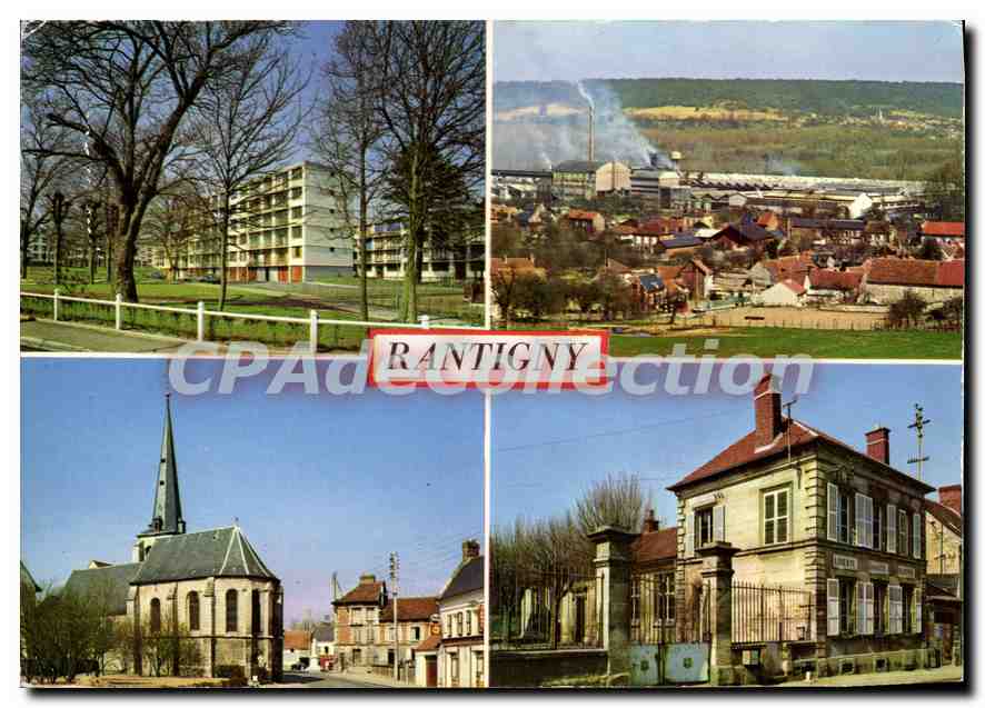 RANTIGNY — vue de la ville, de l'usine, de l'église et d'un bâtiment public — Éditions M.A.C.E.
