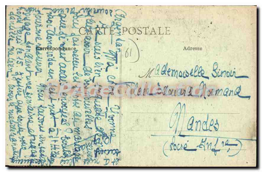 CPA Argentan l'Orne au moulin d'Orion  — Rückseite