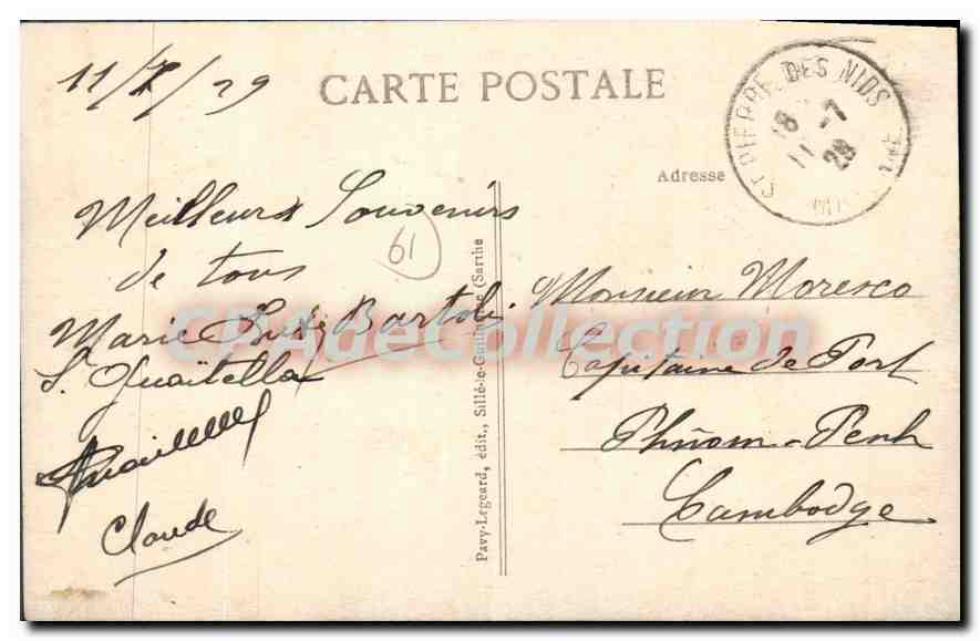 Die Mancelles-Alpen — Aussicht über die Sarthe — St-Céneri-le-Gérei (Orne) — Verlag Pavyl-Liguard, Nr. 61 — Rückseite