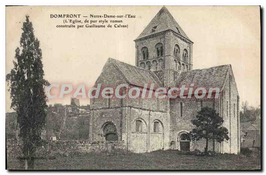 CPA Domfront Notre dame sur l'eau l'Eglise de pur style roman construite par Guillaume de Calvas 