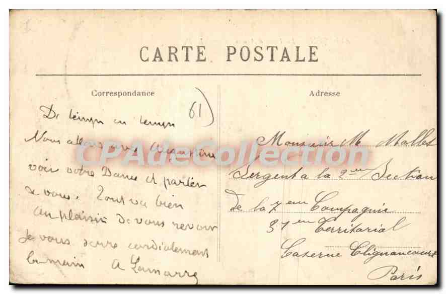 CPA Alencon la place d'Armes  — Rückseite