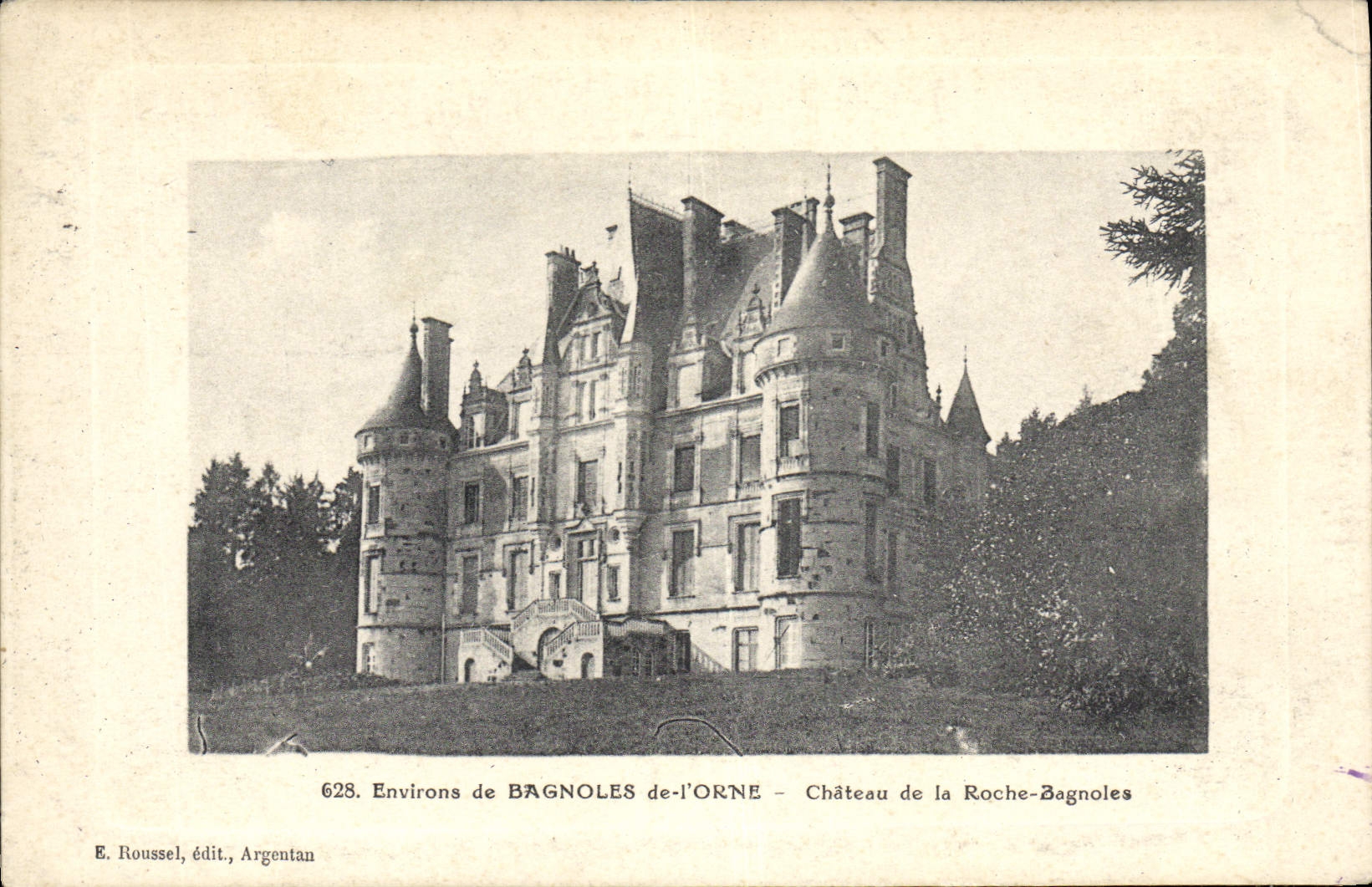 Castello di La Roche-Bagnoles — Dintorni di Bagnoles-de-l'Orne — E. Roussel, editore, Argentan
