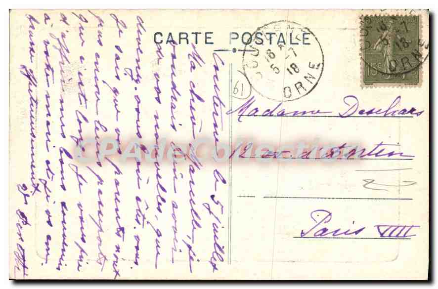 Castello di La Roche-Bagnoles — Dintorni di Bagnoles-de-l'Orne — E. Roussel, editore, Argentan — Verso