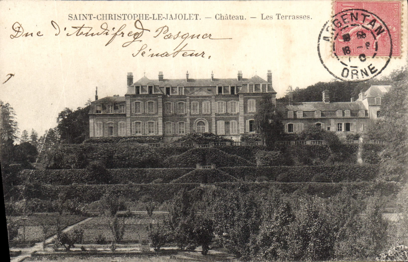 CPA Saint Christophie le Jajolet chateau les Terrasses 
