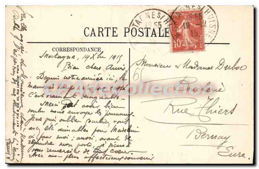 Mortagne — Les Halles et le Théâtre — LL. — Édition E. Marchand et Yve Gilles — Reverso