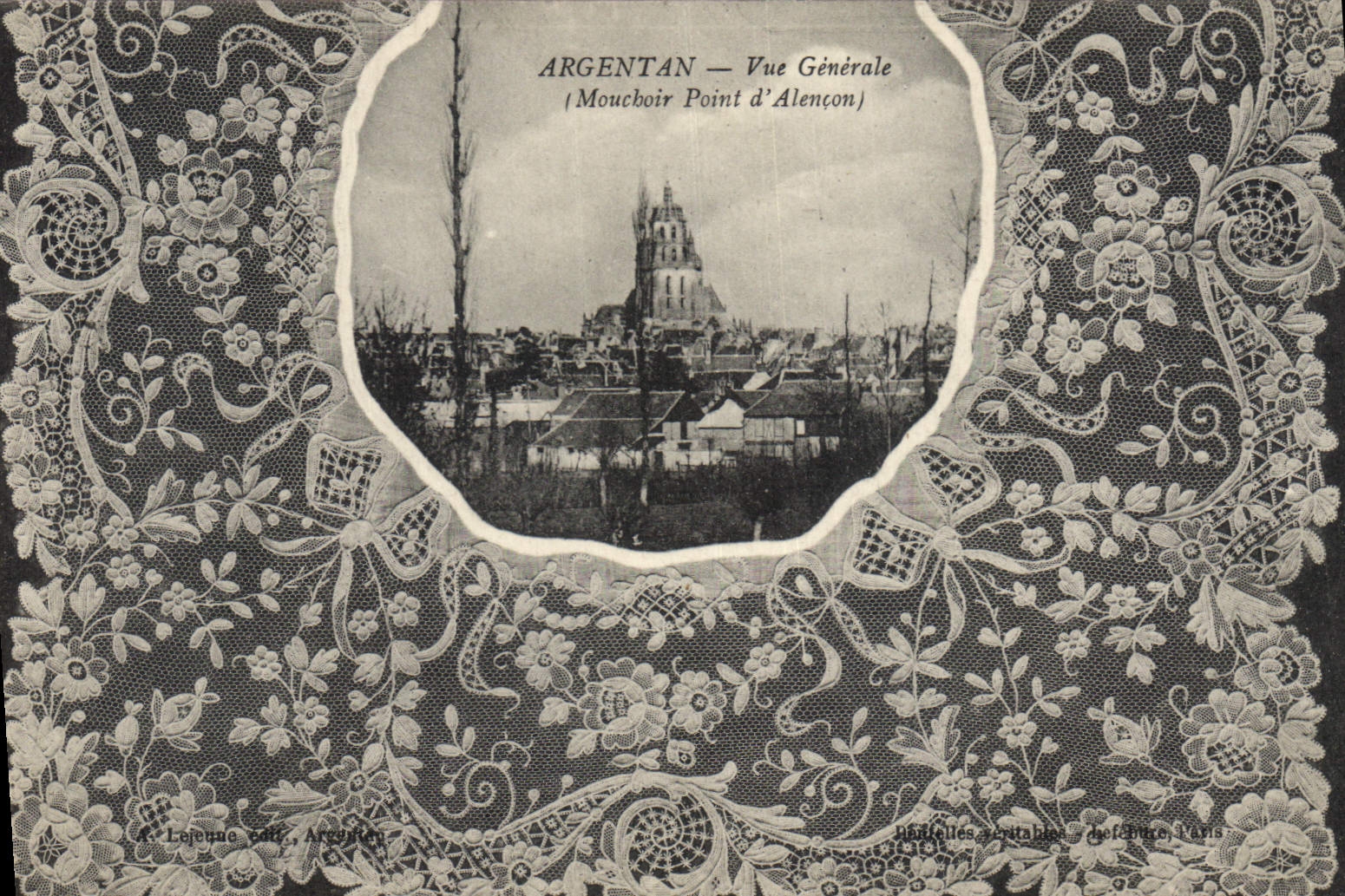 CPA Argentan vue generale Mouchoir Point d'Alencon 