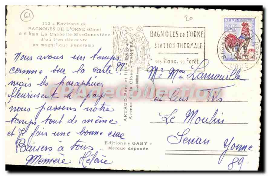 Chapelle Sainte-Geneviève — Bagnolles-de-l'Orne (Orne) — Éditions Gaby — Verso