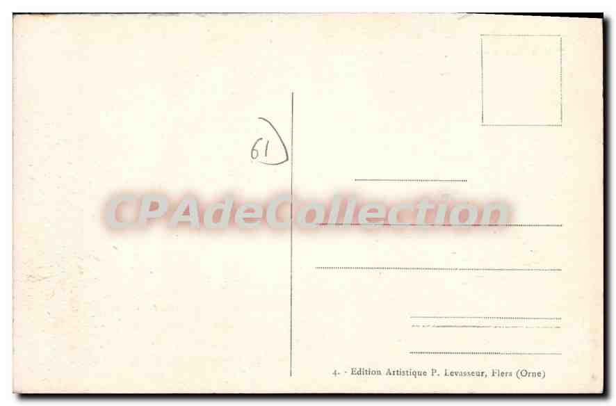 CPA la Normandie Flers le gand etang du chateau et le parc  — Rückseite
