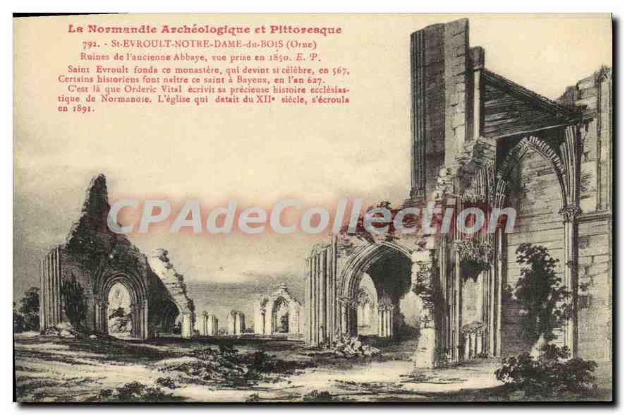 CPA La Normandie archeologique et pittoresque St Evroult Notre Dame du Bois Orne 