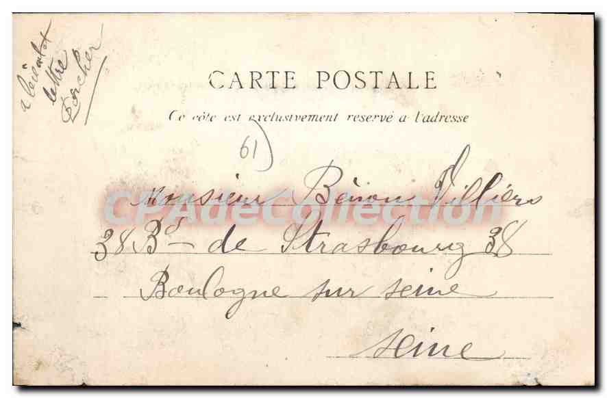 CPA La Normande la d'Alencon le parc du chateau de l'hermitage  — Rückseite