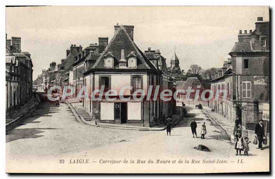 CPA Laigle Carrefour de la rue du Maure et de la Rue Saint Jean 
