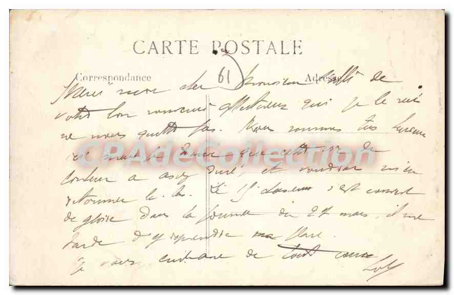 CPA Alencon le chateau et la place d'armes  — Rückseite