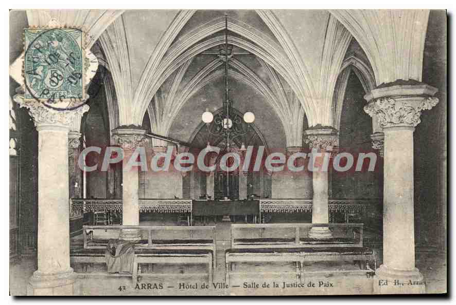 Arras — Hôtel de Ville — Salle de la Justice de Paix — Ed. B., Arras