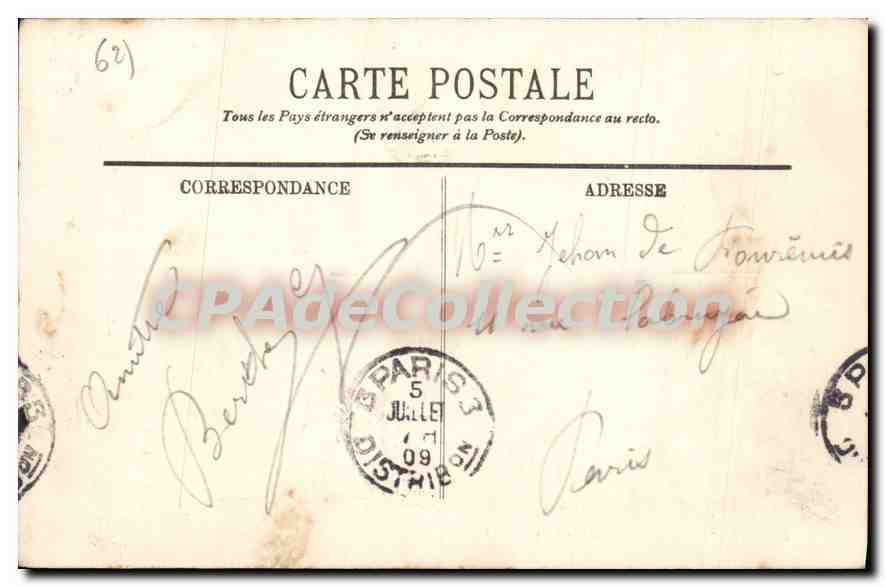 CPA Le Portel Les Rochers  — Verso