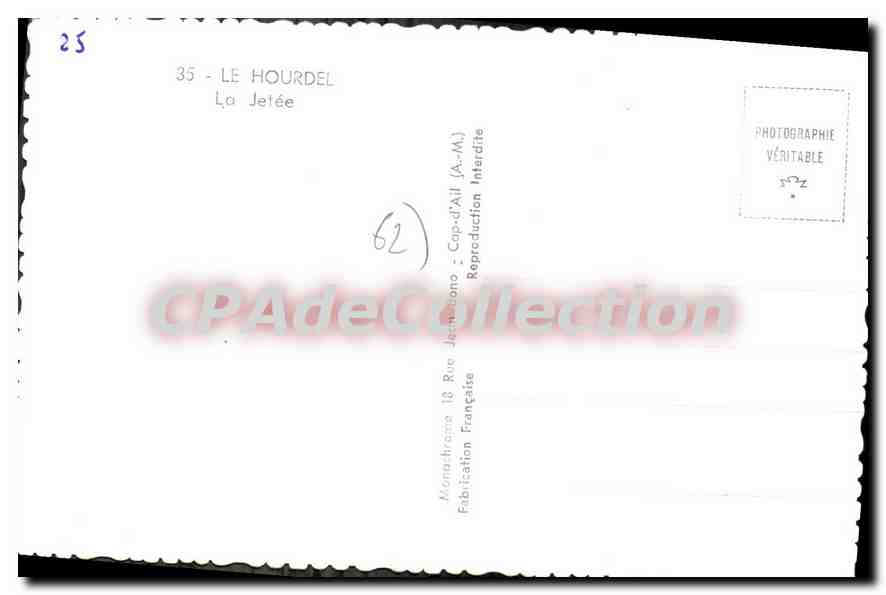 CPA Le Hourdel La Jetee  — Rückseite