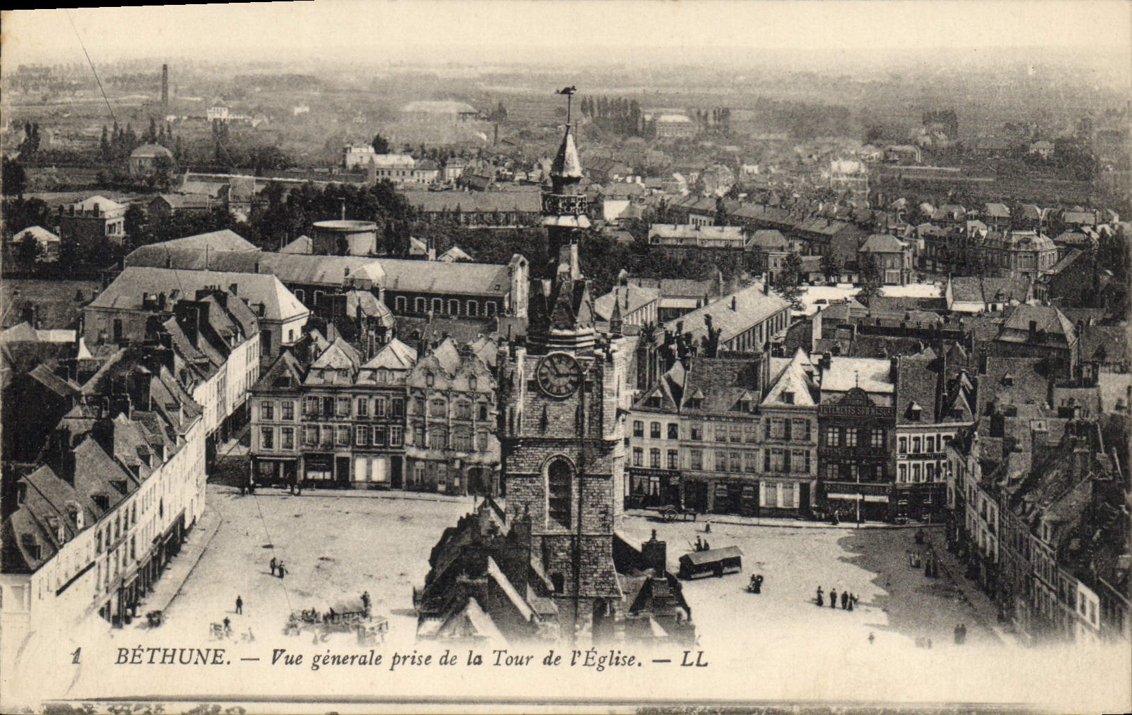 CPA Bethune Vue generale prise de la Tour de l'Eglise 
