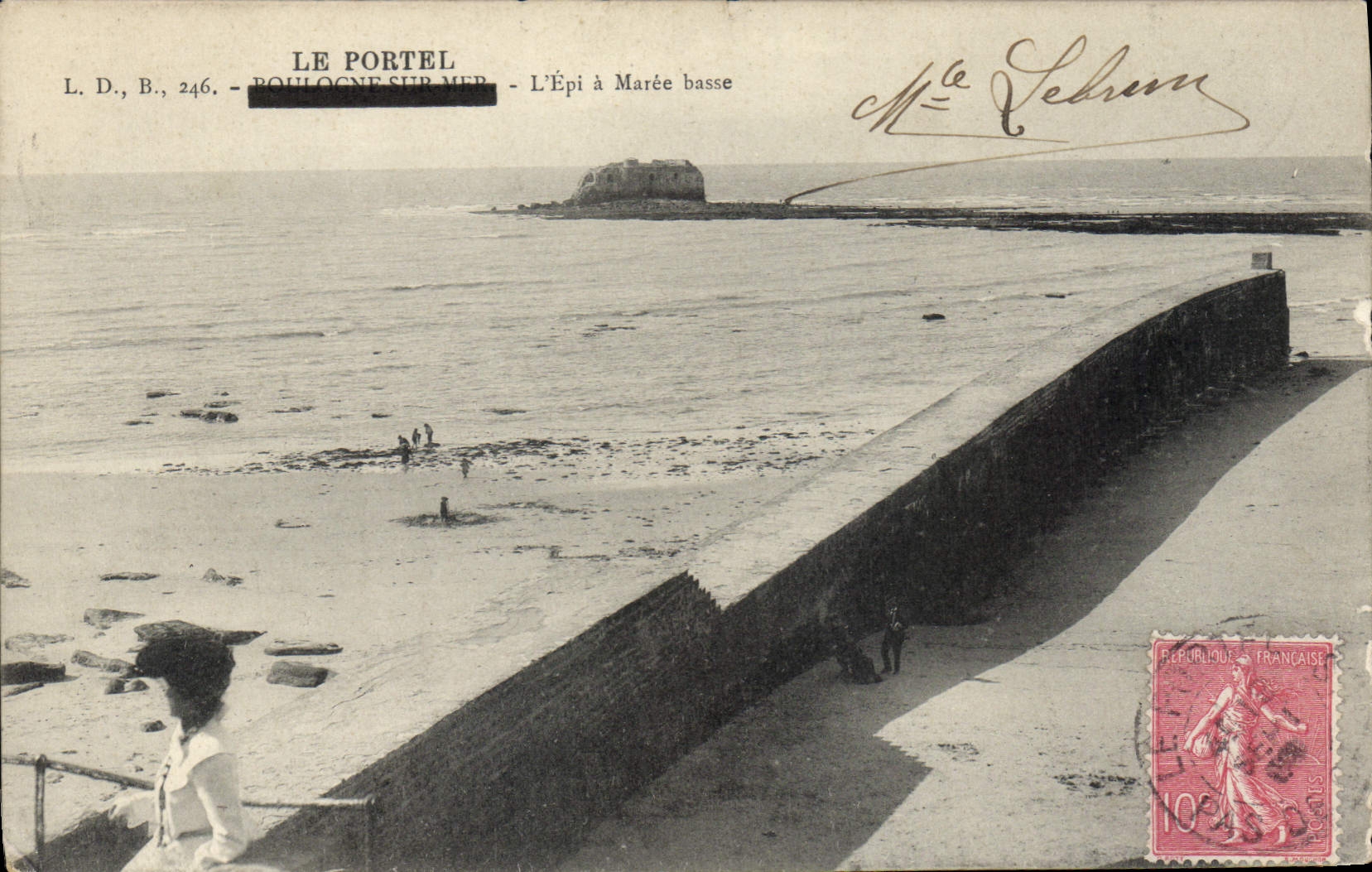 Le Portel — Der Epi bei Ebbe — L.D., B., 246. — Boulogne-sur-Mer