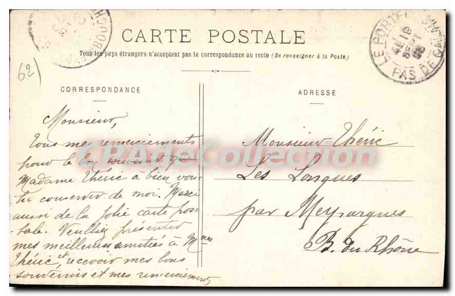 Le Portel — Der Epi bei Ebbe — L.D., B., 246. — Boulogne-sur-Mer — Rückseite