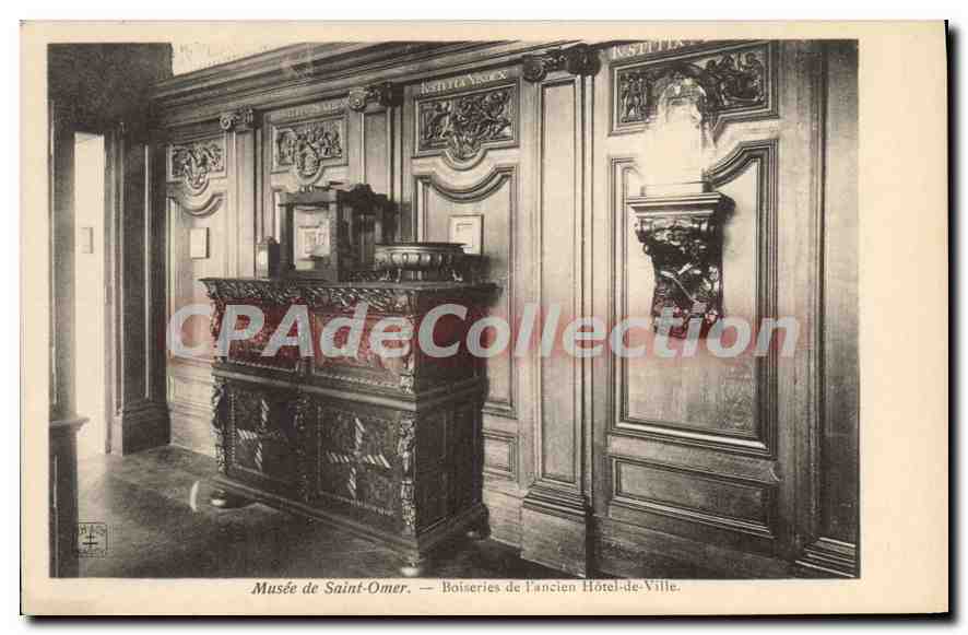 CPA Musee de Saint Omer Boiseries de l'ancien Hotel de Ville 