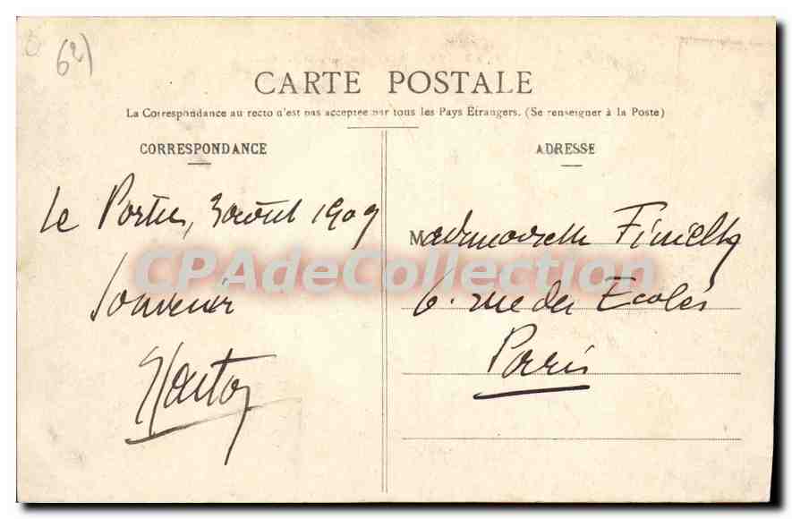 Le Portel - Der Hügel bei Ebbe — L.D., B., 246 — Rückseite