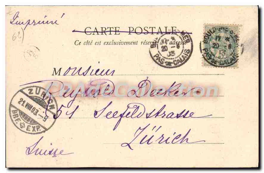Le Portel — Les Falaises — B. F. PARIS — Rückseite