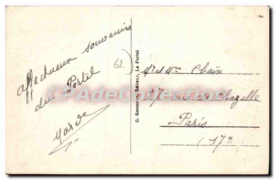 CPA Le portel La Plage  — Verso