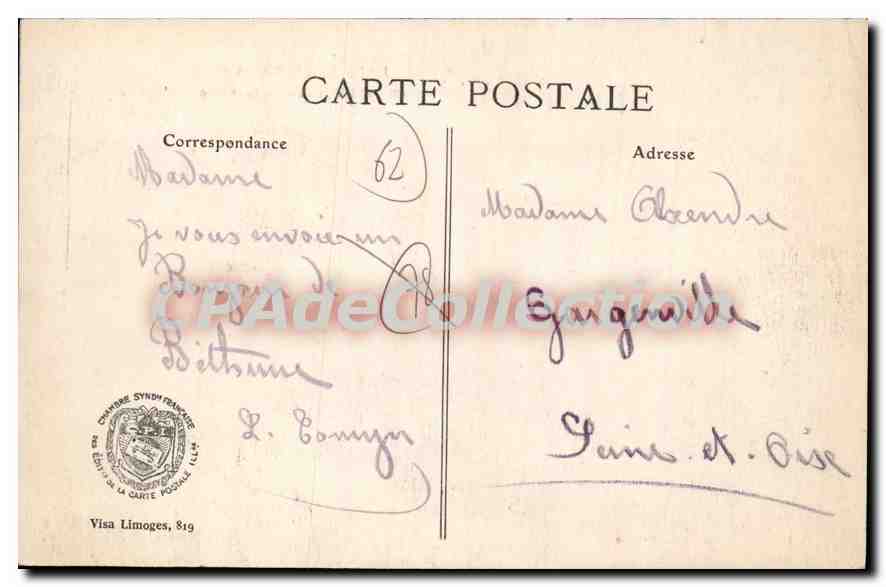 CPA Vermelles La Place et l'Eglise  — Rückseite