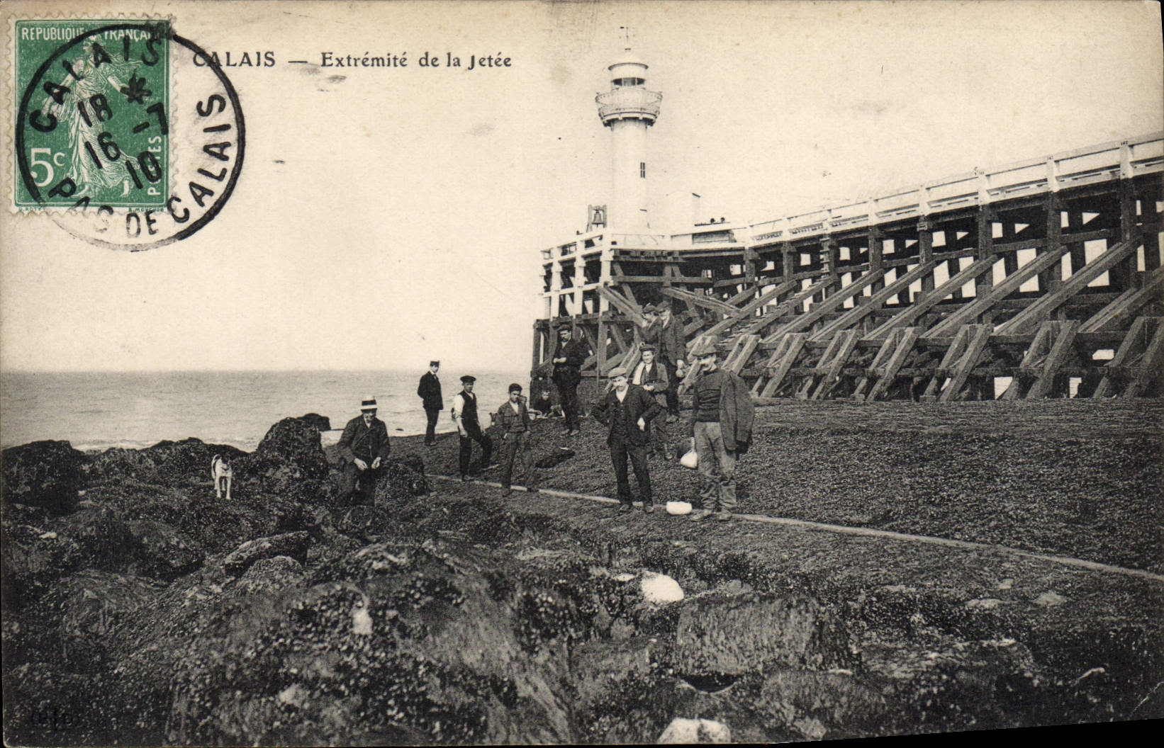 CPA Calais Extremite de la Jetee 