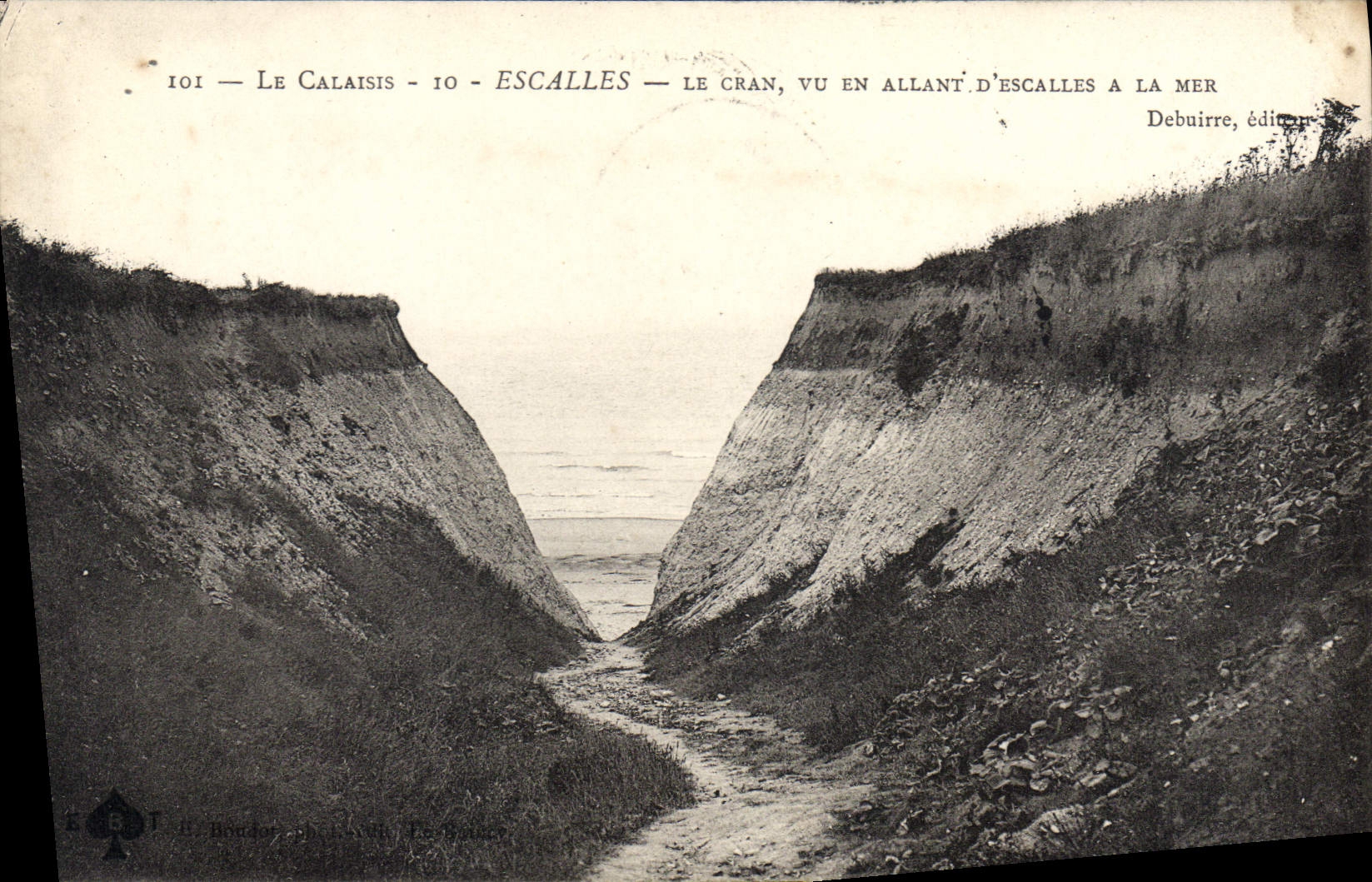 CPA Le Calaisis Escalles Le Cran vu en allant d'escalles a la mer 