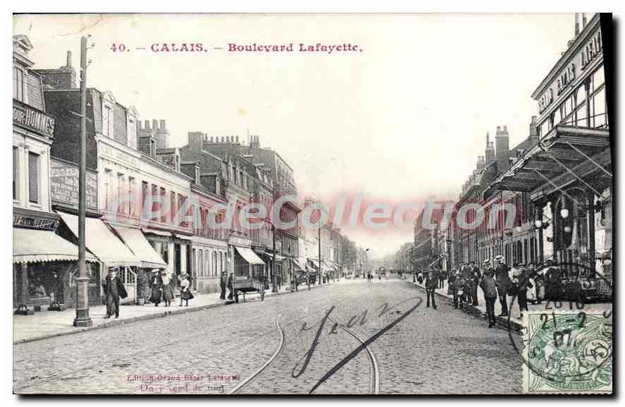 Calais — Boulevard Lafayette — Édition Grands Voirs Lattre - Anverso
