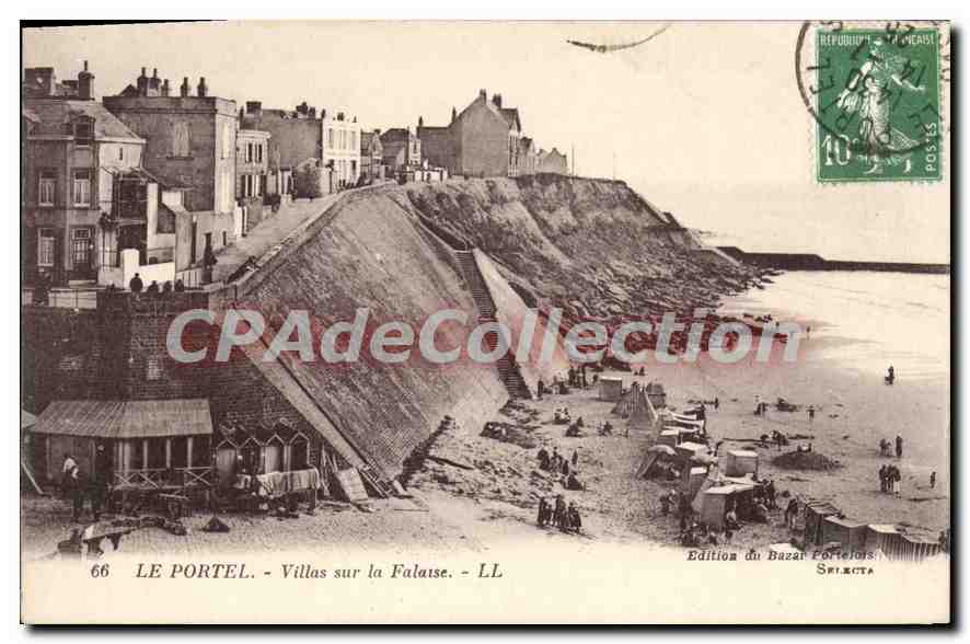 CPA Le Portel Villas sur la Falaise 